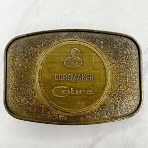 Vintage Cobra Coremaker Gold Tone Industrial Belt Buckle Foundry Worker ✨